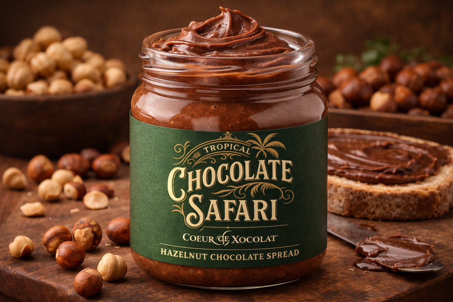 a jar of Safari spread Gianduja